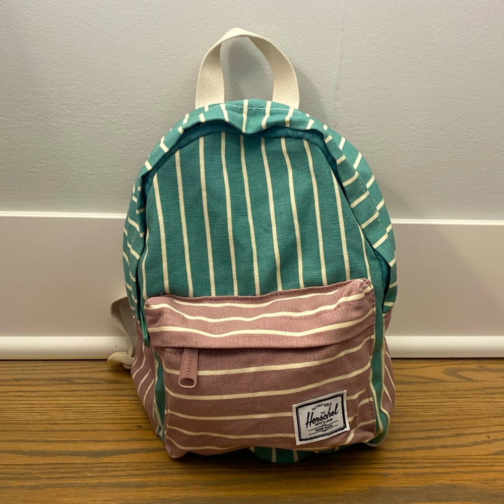 Teal and lilac mini Herschel backpack